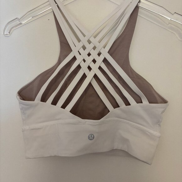 Lululemon Free to Be Moved High Neck Bra White Size 8 EUC - Picture 4 of 5